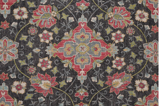 Covington Bettina Printed Linen Blend Drapery Fabric in 949-Cindersmoke 