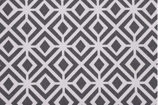 Covington Rupert Printed Cotton Drapery Fabric in 94-Ash 