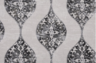 Magnolia Home Romano Printed Cotton Drapery Fabric in Pewter 