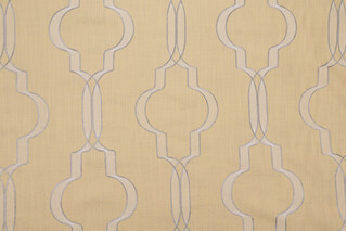 Covington Sonata Embroidered Drapery Fabric in 244-Acid Green 