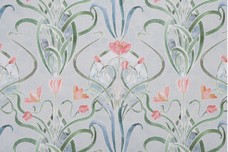 Hamilton Hanover Printed Cotton Drapery Fabric in Pool 