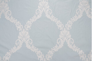 Thibaut Olbia AF26142 Embroidered Drapery Fabric in Aqua 