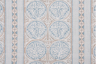 Thibaut Fair Isle F988734 Printed Cotton Drapery Fabric in Aqua 