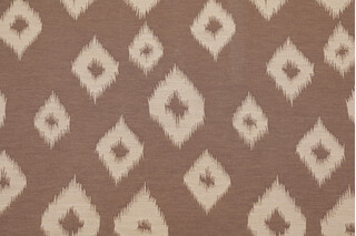 Ikat Diamonds Woven Decorator Fabric in Nougat 