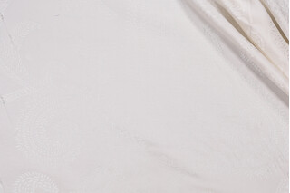 Anna French Bradford Paisley AW9131 Damask Decorator Fabric in White for Thibaut