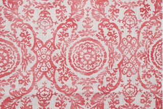 Thibaut Sansome F94152 Printed Linen Blend Drapery Fabric in Red