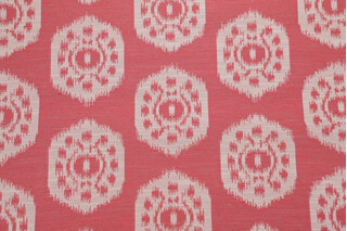 Thibaut Circle Ikat W74140 Damask Upholstery Fabric in Red