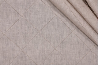 Anna French Tailored Diamond AW26101 Pintuck Drapery Fabric in Natural for Thibaut