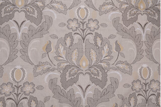 Anna French Trumpet AW26118 Embroidered Linen Drapery Fabric in Natural for Thibaut