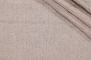 Anna French Prussia Quilt AW9109 Quilted Decorator Fabric in Natural for Thibaut