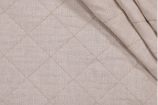 Anna French Prussia Quilt AW9109 Quilted Decorator Fabric in Natural for Thibaut