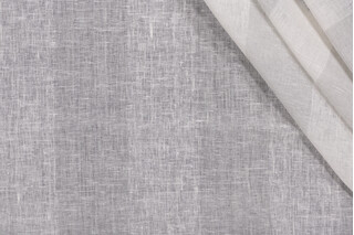 Anna French Kings Road Stripe AW9114 Sheer Linen Drapery Fabric in Grey for Thibaut