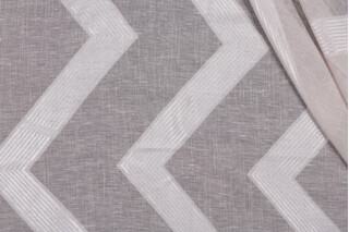 1 Yard Anna French Adalar Chevron AW9134 116 inch Sheer Drapery Fabric in Flax for Thibaut