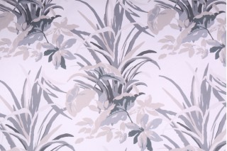 Robert Allen Madcap Cottage Bermuda Bay Printed Cotton Drapery Fabric in Oyster 