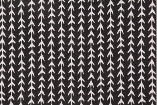 Premier Prints Vine Printed Polyester Outdoor Fabric in Black 