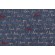 Ellen Degeneres I Love You Printed Cotton Drapery Fabric in Denim 