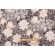 Stof France Lotus Printed Cotton Drapery Fabric in Noir 