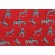 Novogratz Dr Zebra Printed Polyester Outdoor Fabric in Red 