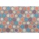 Sample of Hexagon Printed Polyester Drapery Fabric in Multi 
