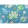 Kaufmann Delaria Printed Cotton Drapery Fabric in Island Blue 