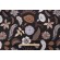 Old World Weavers Asta Printed Drapery Fabric in Multi on Black for Scalamandre