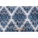 Damask Printed Linen Blend Drapery Fabric in Blue