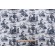 Hamilton Masako Printed Silk Drapery Fabric in Midnight 