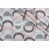 Sample of PK Lifestyles Half Moon Embroidered Drapery Fabric in Mosaic 