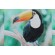 Toucan Printed Polyester 18x18 Inch Pillow Square Outdoor Fabric in Multi