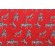 Novogratz Dr Zebra Printed Polyester Outdoor Fabric in Red 