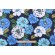 Robert Allen Brushed Floral Printed Cotton Drapery Fabric in Ultramarine 