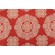 Sample of Suburban Medallion Printed Cotton Drapery Fabric in Natural/Rust 