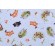 Timeless Treasures Pretty Cats In The Garden Printed Cotton Craft Fabric in Sky 