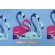 Bryant Fabrics Flamingo Printed Polyester Pillow Square Outdoor Fabric in Pink