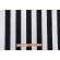 Bryant Fabrics Awning Stripe Large Printed Polyester Outdoor Fabric in Chalk Black 