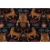 Sample of Hilary Farr Tiger Republic Printed Cotton Blend Drapery Fabric in 93-Jet for Covington 