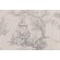 Stof France Galanterie Toile Printed Cotton Drapery Fabric in Gris 