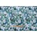 Stof France Lochy Printed Cotton Drapery Fabric in Bleu 