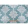 Thibaut Arturo Damask W713015 Embroidered Drapery Fabric in White and Turquoise 