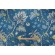 Thibaut Donegal F913002 Printed Linen Blend Drapery Fabric in Peacock Blue