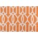 Sample of Thibaut Downing Gate F916049 Printed Linen Blend Drapery Fabric in Tangerine 