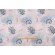 Stof France Neptune Printed Cotton Drapery Fabric in Bleu
