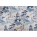 Sample of Regal Fabrics Zen Printed Polyester Drapery Fabric in Indigo 