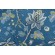 Thibaut Donegal F913002 Printed Linen Blend Drapery Fabric in Peacock Blue