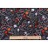 Timeless Treasures Fall Football Chalkboard Printed Cotton Craft Fabric in Black