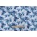Crypton Florescence High Performance Printed Decorator Fabric in Indigo on Linen