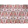 Lacefield Iznet-Chatham White Printed Cotton Blend Drapery Fabric in Vermillion