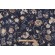 Hathaway Printed Cotton Drapery Fabric in Midnight