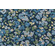 Magnolia Home Bixby Printed Cotton Drapery Fabric in Navy 