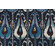 Robert Allen Ikat Bands Printed Cotton Drapery Fabric in Indigo